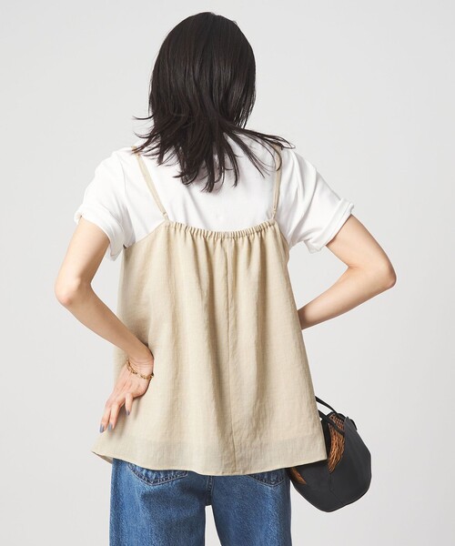 green label relaxing(グリーンレーベルリラクシング)の「シアーエア キャミソール マシンウォッシャブル(キャミソール・レディース・ブラック/ダークブラウン/ベージュ・FREE)」の9枚目の写真