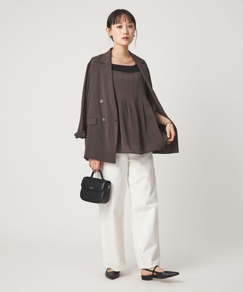 green label relaxing(グリーンレーベルリラクシング)の「シアーエア キャミソール マシンウォッシャブル(キャミソール・レディース・ブラック/ダークブラウン/ベージュ・FREE)」の16枚目の写真