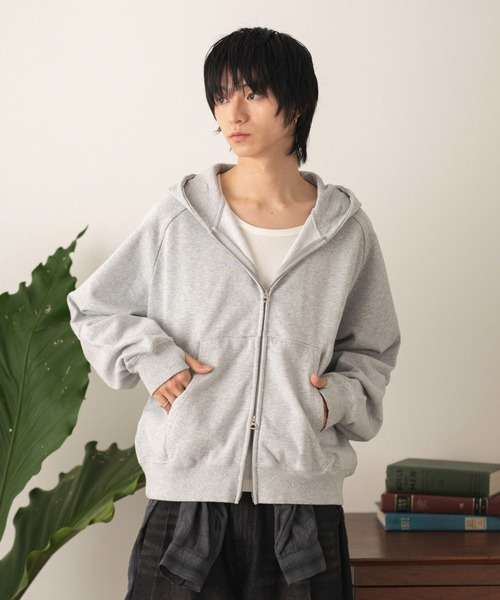 LUCY（ルーシー）の「LUCY/【26年春新作】ショートZIPパーカー（パーカー・メンズ・レッド系その他/ブルー系その他/杢グレー/ブラック系その他・LARGE/MEDIUM）」の3枚目の写真