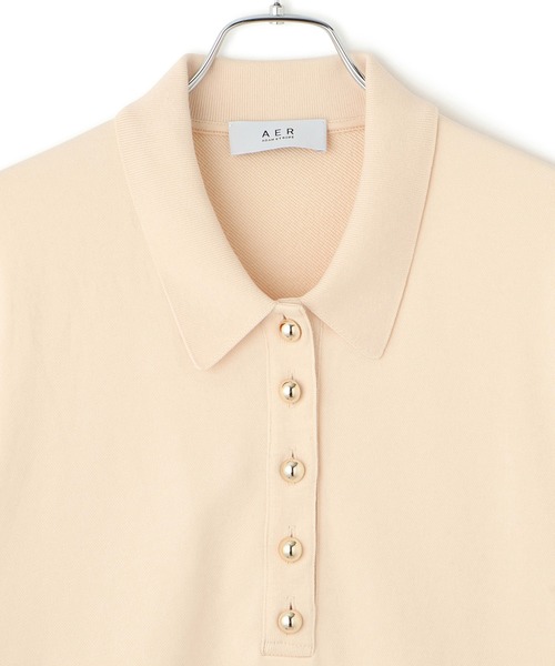 ADAM ET ROPE'（アダムエロペ）の「【WEB限定】ポロ襟フォルムプルオーバー（スウェット・レディース・オフホワイト/ネイビー/ピンク系その他2・FREE）」の19枚目の写真