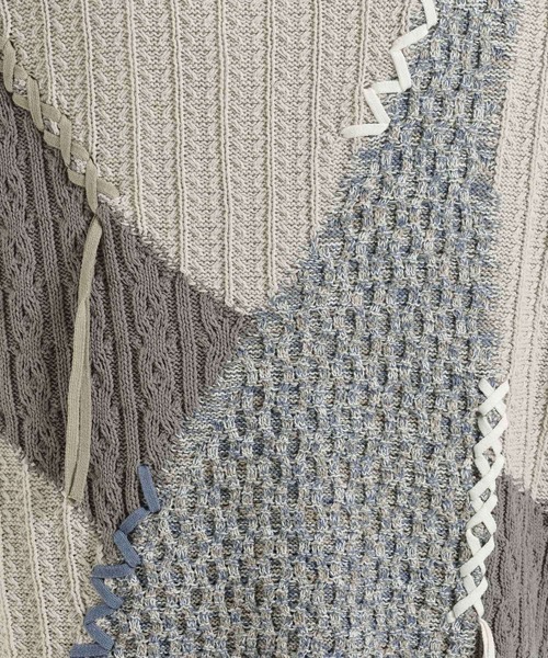 HARE(ハレ)の「ハイショクステッチVネックニット(HARE)(ニット/セーター・メンズ・ブラック/グレー・FREE)」の19枚目の写真