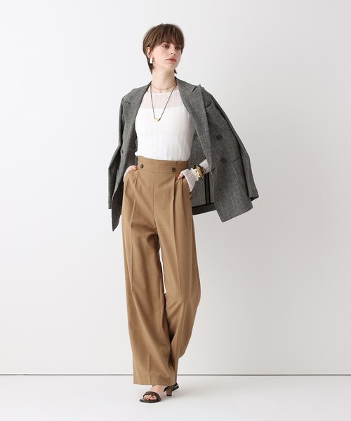 allureville（アルアバイル）の「ウェストタックデザインパンツ（その他パンツ・レディース・キャメル/ベージュ・1/2）」の20枚目の写真