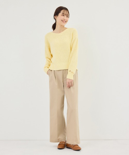 ROPE' PICNIC（ロペピクニック）の「フリンジヤーンラメニット（ニット/セーター・レディース・クリーム/ブルー系その他4/ラベンダー/キナリ・FREE）」の22枚目の写真