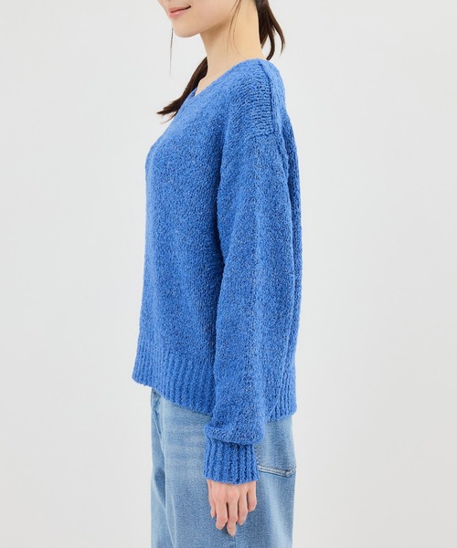 ROPE' PICNIC（ロペピクニック）の「フリンジヤーンラメニット（ニット/セーター・レディース・クリーム/ブルー系その他4/ラベンダー/キナリ・FREE）」の17枚目の写真