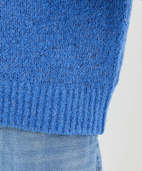 ROPE' PICNIC（ロペピクニック）の「フリンジヤーンラメニット（ニット/セーター・レディース・クリーム/ブルー系その他4/ラベンダー/キナリ・FREE）」の10枚目の写真