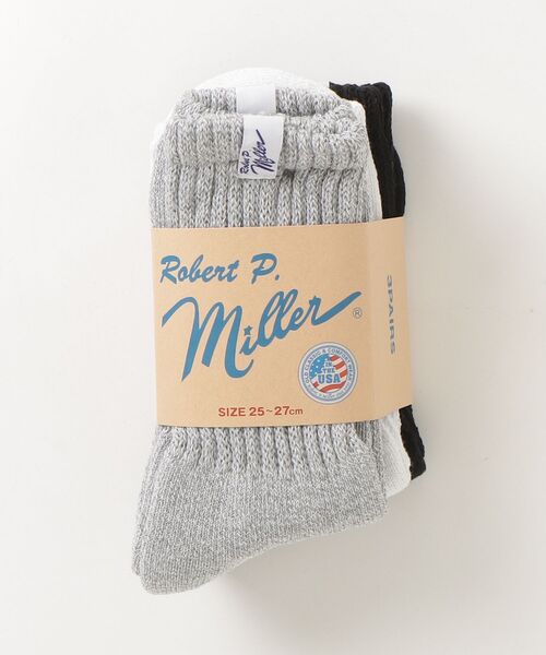 MILLER（ミラー）の「"02"≪Robert P. Miller≫3足セット ピスネーム クルーソックス（ソックス/靴下・メンズ・グレー/その他/ブラック/オフホワイト・25～27cm/23～25cm）」の8枚目の写真
