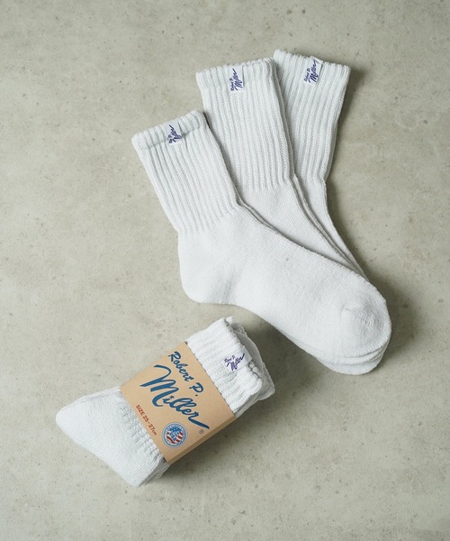 MILLER（ミラー）の「"02"≪Robert P. Miller≫3足セット ピスネーム クルーソックス（ソックス/靴下・メンズ・グレー/その他/ブラック/オフホワイト・25～27cm/23～25cm）」の13枚目の写真