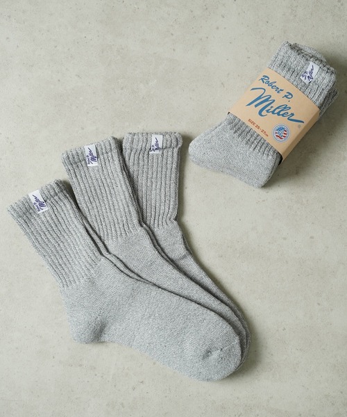 MILLER（ミラー）の「"02"≪Robert P. Miller≫3足セット ピスネーム クルーソックス（ソックス/靴下・メンズ・グレー/その他/ブラック/オフホワイト・25～27cm/23～25cm）」の15枚目の写真