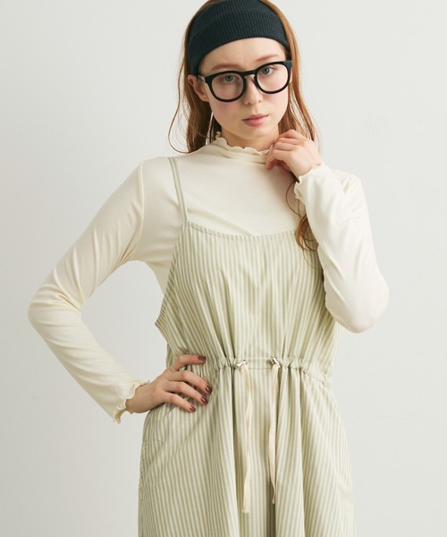 Crisp(クリスプ)の「メロウハイネックTシャツ(Tシャツ/カットソー・レディース・アイボリー/ブラック/イエロー・FREE)」の18枚目の写真