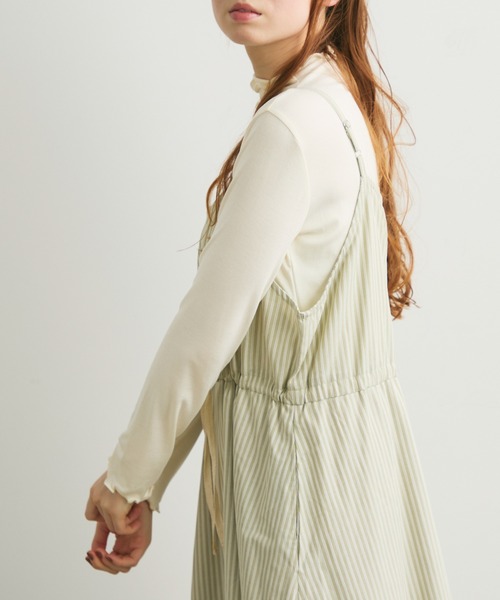 Crisp(クリスプ)の「メロウハイネックTシャツ(Tシャツ/カットソー・レディース・アイボリー/ブラック/イエロー・FREE)」の19枚目の写真