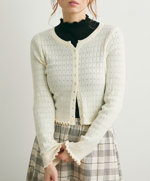 Crisp(クリスプ)の「メロウハイネックTシャツ(Tシャツ/カットソー・レディース・アイボリー/ブラック/イエロー・FREE)」の11枚目の写真