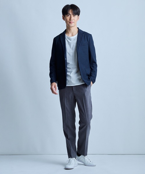 UNION STATION（ユニオンステーション）の「〈洗える〉ハニカムMIXテーラードジャケット（テーラードジャケット・メンズ・ライトグレー/ライトブルー/ネイビー・L/M/S/LL）」の11枚目の写真