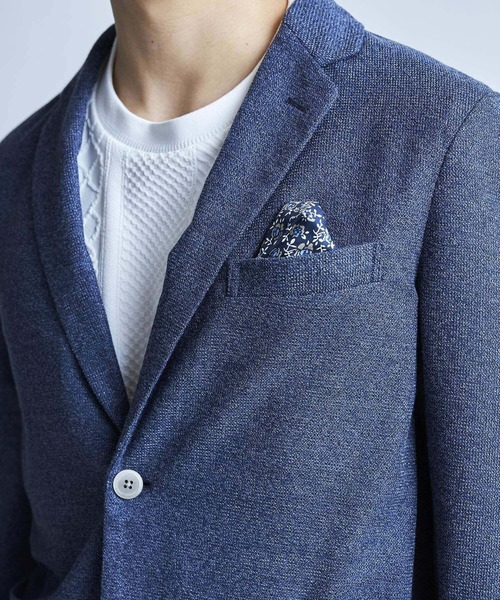 UNION STATION（ユニオンステーション）の「〈洗える〉ハニカムMIXテーラードジャケット（テーラードジャケット・メンズ・ライトグレー/ライトブルー/ネイビー・L/M/S/LL）」の10枚目の写真