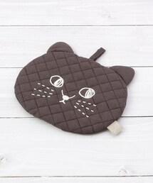 one'sterrace（ワンズテラス）の「にゃふにゃふ フェイス型キルトミトン（エプロン）」