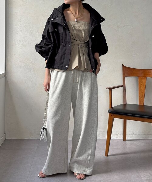 DouDou(ドゥドゥ)の「【WEB限定】ドロストボリュームスリーブブルゾン(その他アウター・レディース・ベージュ/カーキ/ブラック・FREE)」の15枚目の写真