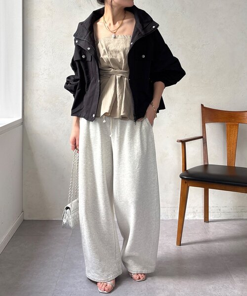 DouDou(ドゥドゥ)の「【WEB限定】ドロストボリュームスリーブブルゾン(その他アウター・レディース・ベージュ/カーキ/ブラック・FREE)」の16枚目の写真