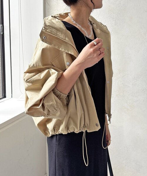 DouDou(ドゥドゥ)の「【WEB限定】ドロストボリュームスリーブブルゾン(その他アウター・レディース・ベージュ/カーキ/ブラック・FREE)」の20枚目の写真
