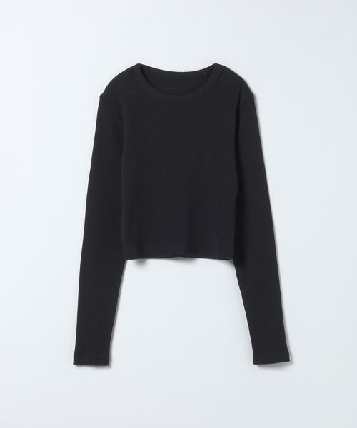 JEANASIS（ジーナシス）の「コンパクトリブTEE LS/655872（Tシャツ/カットソー・レディース・ブラック/ホワイト/ブルー・FREE）」の3枚目の写真