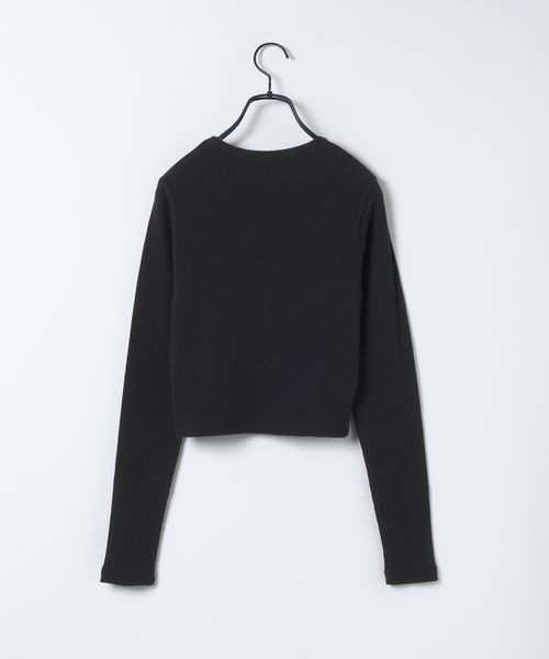 JEANASIS（ジーナシス）の「コンパクトリブTEE LS/655872（Tシャツ/カットソー・レディース・ブラック/ホワイト/ブルー・FREE）」の7枚目の写真