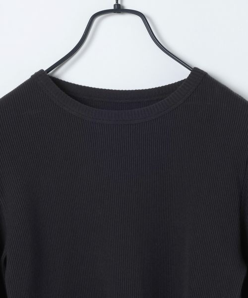JEANASIS（ジーナシス）の「コンパクトリブTEE LS/655872（Tシャツ/カットソー・レディース・ブラック/ホワイト/ブルー・FREE）」の8枚目の写真