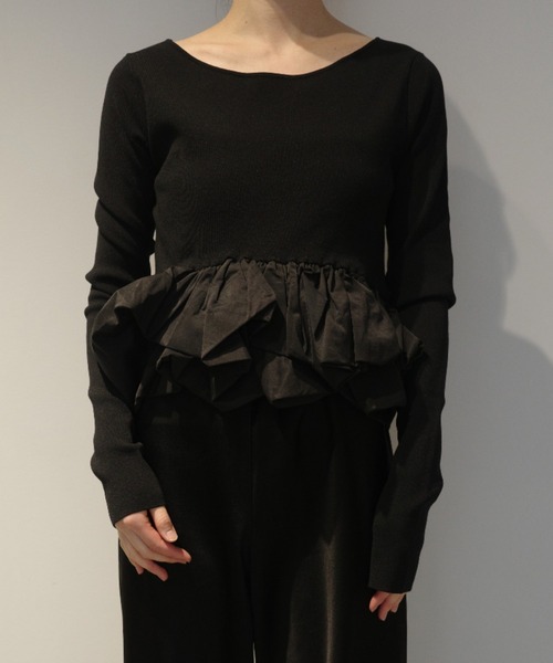 CLANE W BALLOON SHORT KNIT TOPS 【公式通販】