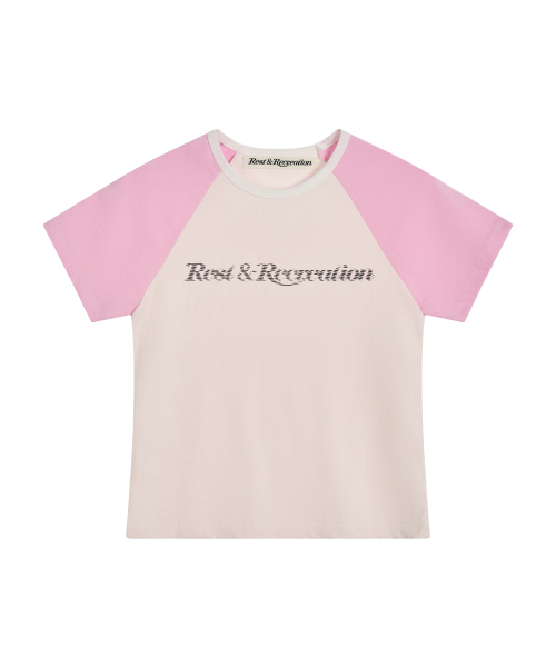 Rest&Recreation(レストアンドレクリエーション)の「RAGLAN HALF SLEEVE TOP - PINK(Tシャツ/カットソー・レディース・その他・SMALL/MEDIUM)」の1枚目の写真