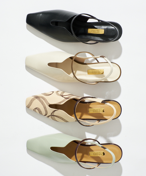 GRISE（グリーズ）の「《追加》GRISE4cmナロースクエアウェーブスリングバック（パンプス・レディース・ベージュ・25cm/24.5cm/24cm/23.5cm/23cm/22.5cm/22cm）」の8枚目の写真