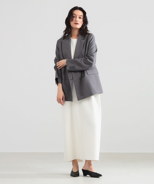 Demi-Luxe BEAMS(デミルクス ビームス)の「【6/11値下げ】ダブルブレスト ジャケット(テーラードジャケット・レディース・チャコールグレー/ネイビー・38/36)」の3枚目の写真