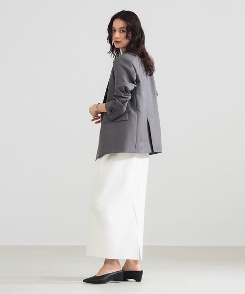 Demi-Luxe BEAMS(デミルクス ビームス)の「【6/11値下げ】ダブルブレスト ジャケット(テーラードジャケット・レディース・チャコールグレー/ネイビー・38/36)」の4枚目の写真