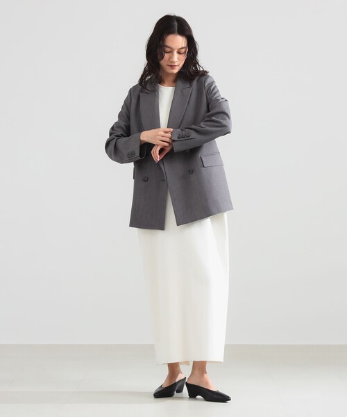 Demi-Luxe BEAMS(デミルクス ビームス)の「【6/11値下げ】ダブルブレスト ジャケット(テーラードジャケット・レディース・チャコールグレー/ネイビー・38/36)」の5枚目の写真