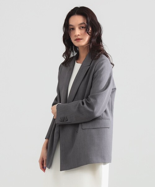 Demi-Luxe BEAMS(デミルクス ビームス)の「【6/11値下げ】ダブルブレスト ジャケット(テーラードジャケット・レディース・チャコールグレー/ネイビー・38/36)」の7枚目の写真