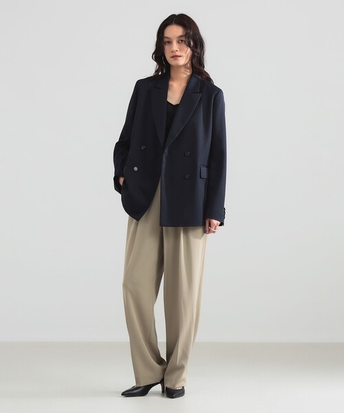 Demi-Luxe BEAMS(デミルクス ビームス)の「【6/11値下げ】ダブルブレスト ジャケット(テーラードジャケット・レディース・チャコールグレー/ネイビー・38/36)」の8枚目の写真