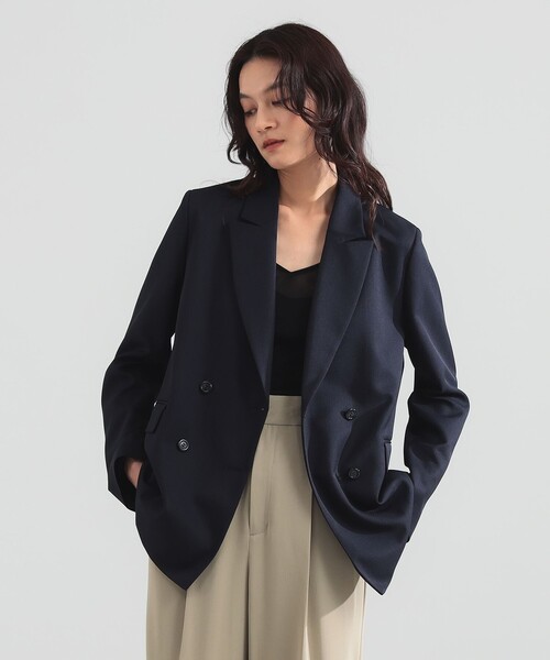 Demi-Luxe BEAMS(デミルクス ビームス)の「【6/11値下げ】ダブルブレスト ジャケット(テーラードジャケット・レディース・チャコールグレー/ネイビー・38/36)」の11枚目の写真