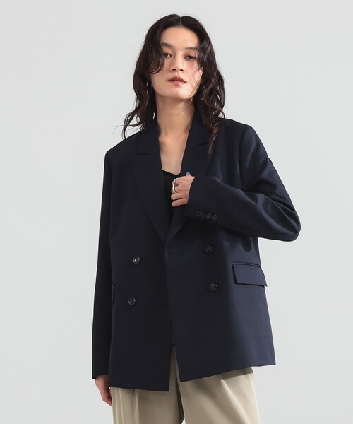 Demi-Luxe BEAMS(デミルクス ビームス)の「【6/11値下げ】ダブルブレスト ジャケット(テーラードジャケット・レディース・チャコールグレー/ネイビー・38/36)」の12枚目の写真