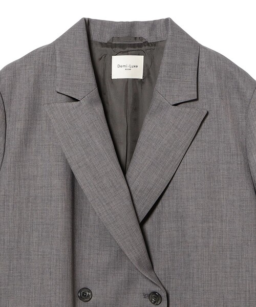 Demi-Luxe BEAMS(デミルクス ビームス)の「【6/11値下げ】ダブルブレスト ジャケット(テーラードジャケット・レディース・チャコールグレー/ネイビー・38/36)」の14枚目の写真