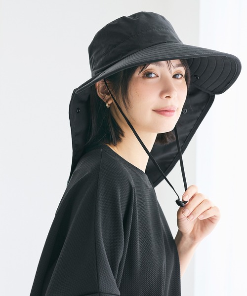 coca（coca）（コカ）の「撥水UV日除けハット（ハット・レディース・アイボリー/ブラック・ONE SIZE）」の6枚目の写真