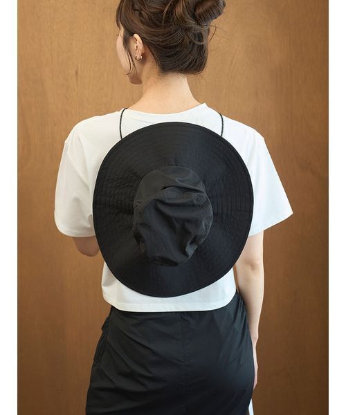 emmi（エミ）の「サンガードアウトドアハット/撥水/UVカット（ハット・レディース・アイボリー/ブラック/ブラウン・F）」の12枚目の写真