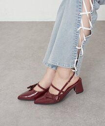 OLIVE des OLIVE | 【Belle Charme】Elegant Ribbon Mules(ドレスシューズ)
