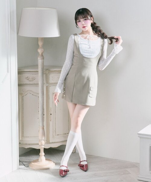 OLIVE des OLIVE（オリーブデオリーブ）の「【Belle Charme】Elegant Ribbon Mules（ドレスシューズ・レディース・レッド/オフホワイト/ブラック・SMALL/MEDIUM/LARGE）」の11枚目の写真