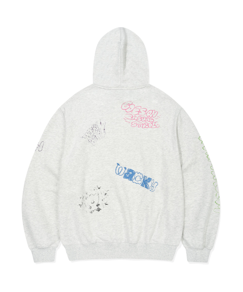 Wacky WiLLy(ワッキーウィリー)の「ドローインググラフィックフードスウェットライトグレー(パーカー・レディース・その他・SMALL/MEDIUM/LARGE/X-LARGE)」の3枚目の写真