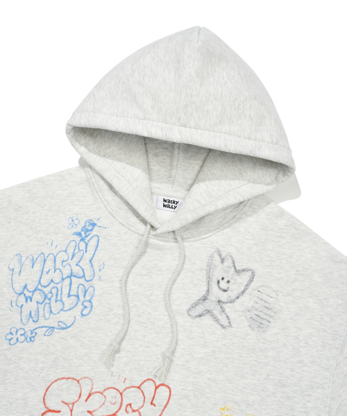 Wacky WiLLy(ワッキーウィリー)の「ドローインググラフィックフードスウェットライトグレー(パーカー・レディース・その他・SMALL/MEDIUM/LARGE/X-LARGE)」の4枚目の写真