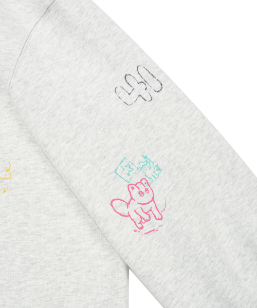 Wacky WiLLy(ワッキーウィリー)の「ドローインググラフィックフードスウェットライトグレー(パーカー・レディース・その他・SMALL/MEDIUM/LARGE/X-LARGE)」の6枚目の写真