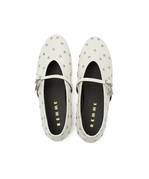 REMME（レメ）の「(REMME)STUDS MARY JANE PUMPS（その他シューズ・レディース・ブラック/ホワイト・23cm/25cm/24cm）」の16枚目の写真