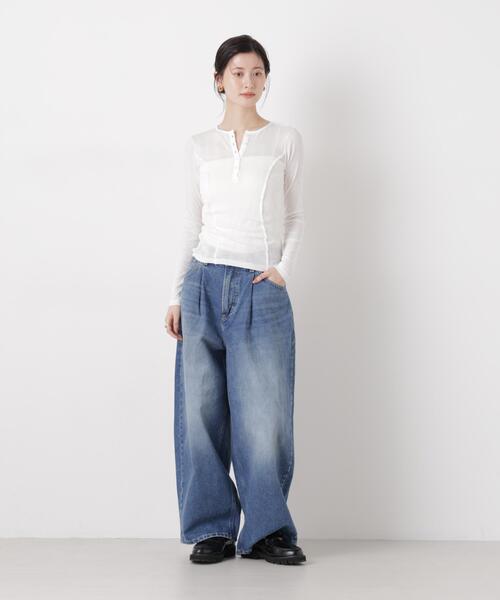 Lee(リー)の「Lee/TUCK RIDERS PANTS(デニムパンツ・レディース・ブルー・S/XS)」の12枚目の写真
