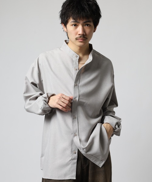 FUNALIVE(ファンアライブ)の「トロピカル無地レギュラー&バンドカラーシャツ 長袖(シャツ/ブラウス・メンズ・イエロー系/ブルー系/ブルー/グレー系/ブラック/イエロー/グレー・FREE/F)」の4枚目の写真