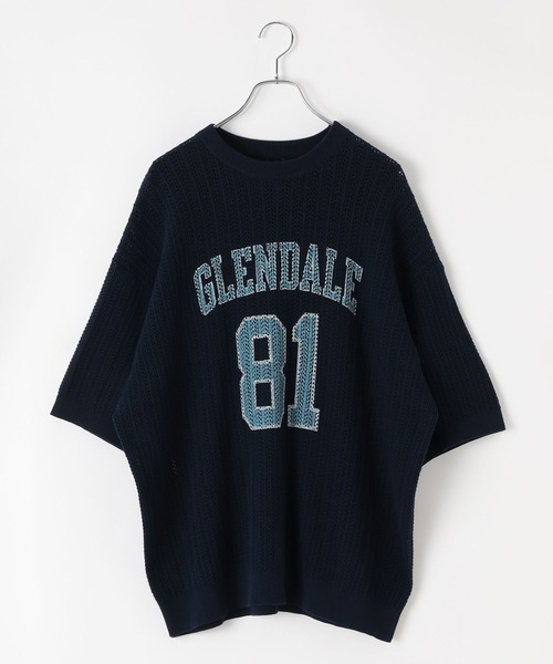 PBLIM(ページボーイリム)の「《UNISEX》カレッジメッシュニットT(Tシャツ/カットソー・レディース・アイボリー/グレー/ネイビー・FREE)」の7枚目の写真