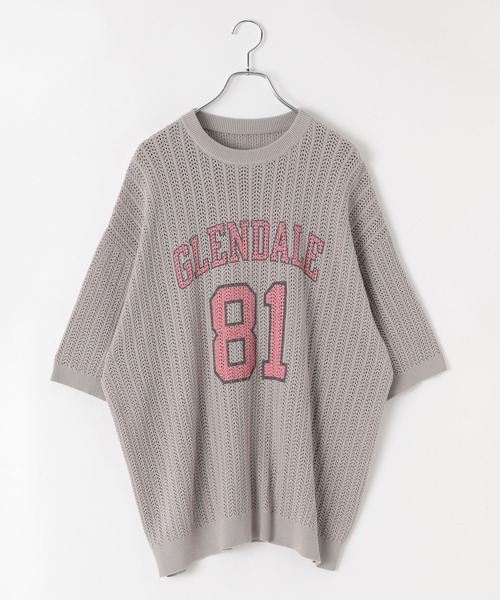 PBLIM(ページボーイリム)の「《UNISEX》カレッジメッシュニットT(Tシャツ/カットソー・レディース・アイボリー/グレー/ネイビー・FREE)」の16枚目の写真