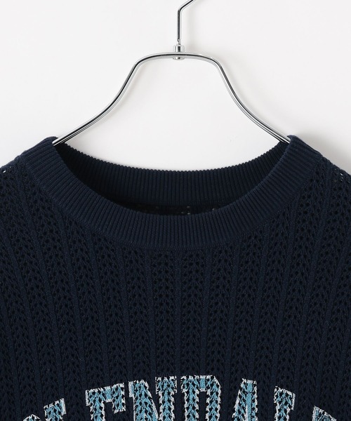 PBLIM(ページボーイリム)の「《UNISEX》カレッジメッシュニットT(Tシャツ/カットソー・レディース・アイボリー/グレー/ネイビー・FREE)」の9枚目の写真