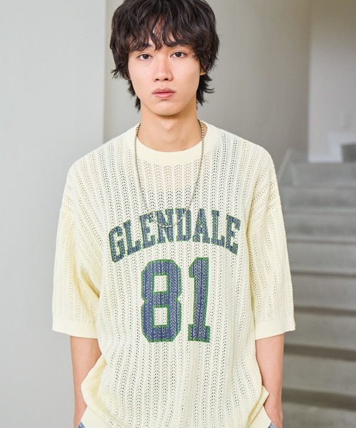 PBLIM(ページボーイリム)の「《UNISEX》カレッジメッシュニットT(Tシャツ/カットソー・レディース・アイボリー/グレー/ネイビー・FREE)」の18枚目の写真