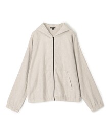 リネンブレンド ジップフロント パーカ MLIM2188